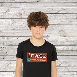 JI Case Tractor Youth Old Sign Non-Weathered  Logo Custom T-Shirt
