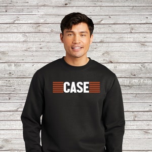JI Case Tractor Striped Custom Logo Crewneck Sweatshirt Fully Licensed!