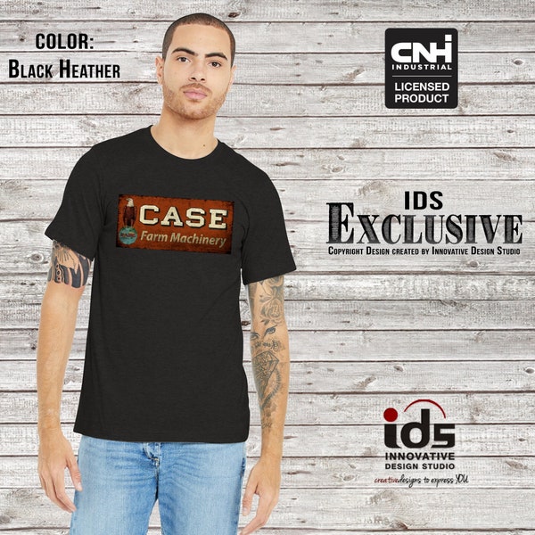 JI Case Tractor Old Weathered Logo Custom T-Shirt.  Exclusive Design!