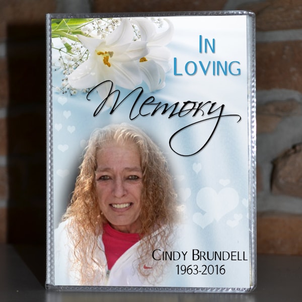 Memory Photo Album, Funeral Keepsake, Tribute to loved one, In loving Memory, For visitation, memorial, family, friends gifts