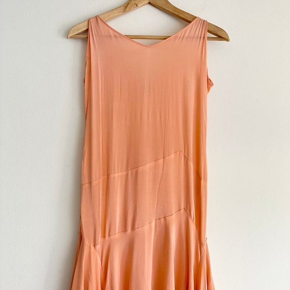 1920s Remarkable Silk Peach Shift Dress main image 1