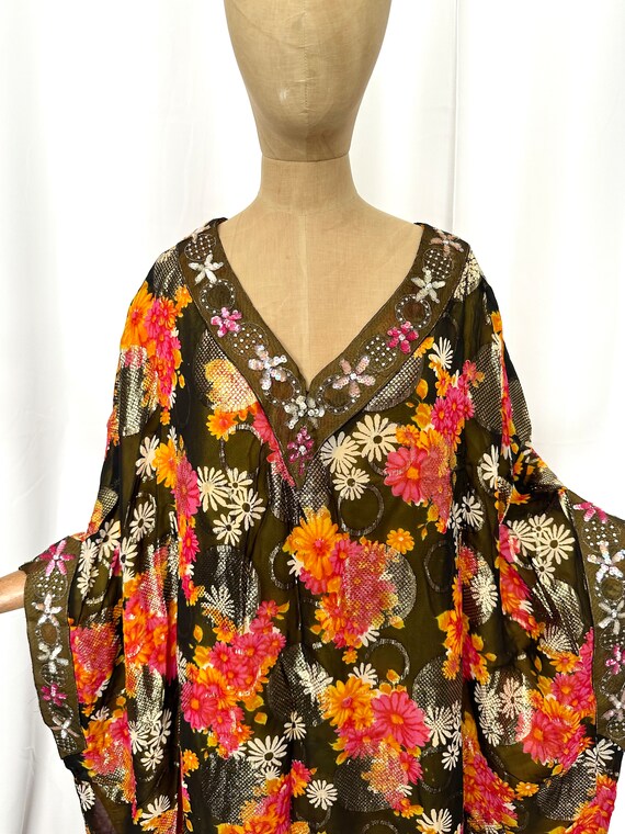 Vintage 1960's Frances Heffernan Lurex Floral Pri… - image 6