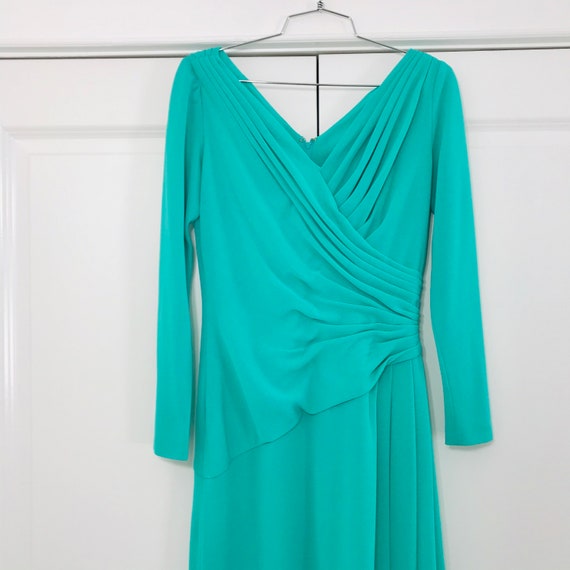 Vintage Estevez Jersey Wrap Maxi Dress Evening Go… - image 10