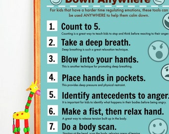 I Can Calm Down Poster Printable Poster Digital Download | Etsy