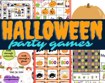 Halloween Printable Party Game Pack (6 games)