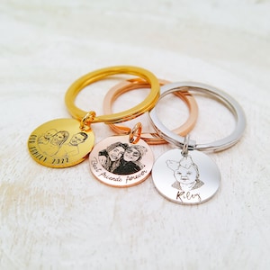 Custom Photo Keychain Photo Jewelry Memorial Keychain Custom Portrait Key Chain Remembrance Gift Handmade Jewelry Personalized Jewelry