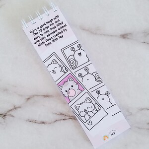 Funny Photos Spiral Bound Mini Coloring Book: 22 Pages Of Silly Animal Photo Strips Bleed Resistant Paper Alcohol Marker Coloring Book image 2