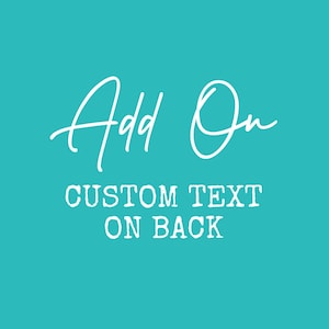 ADD ON  Engraved Message on Back  AddOn Back Engraving  Avy + Tay