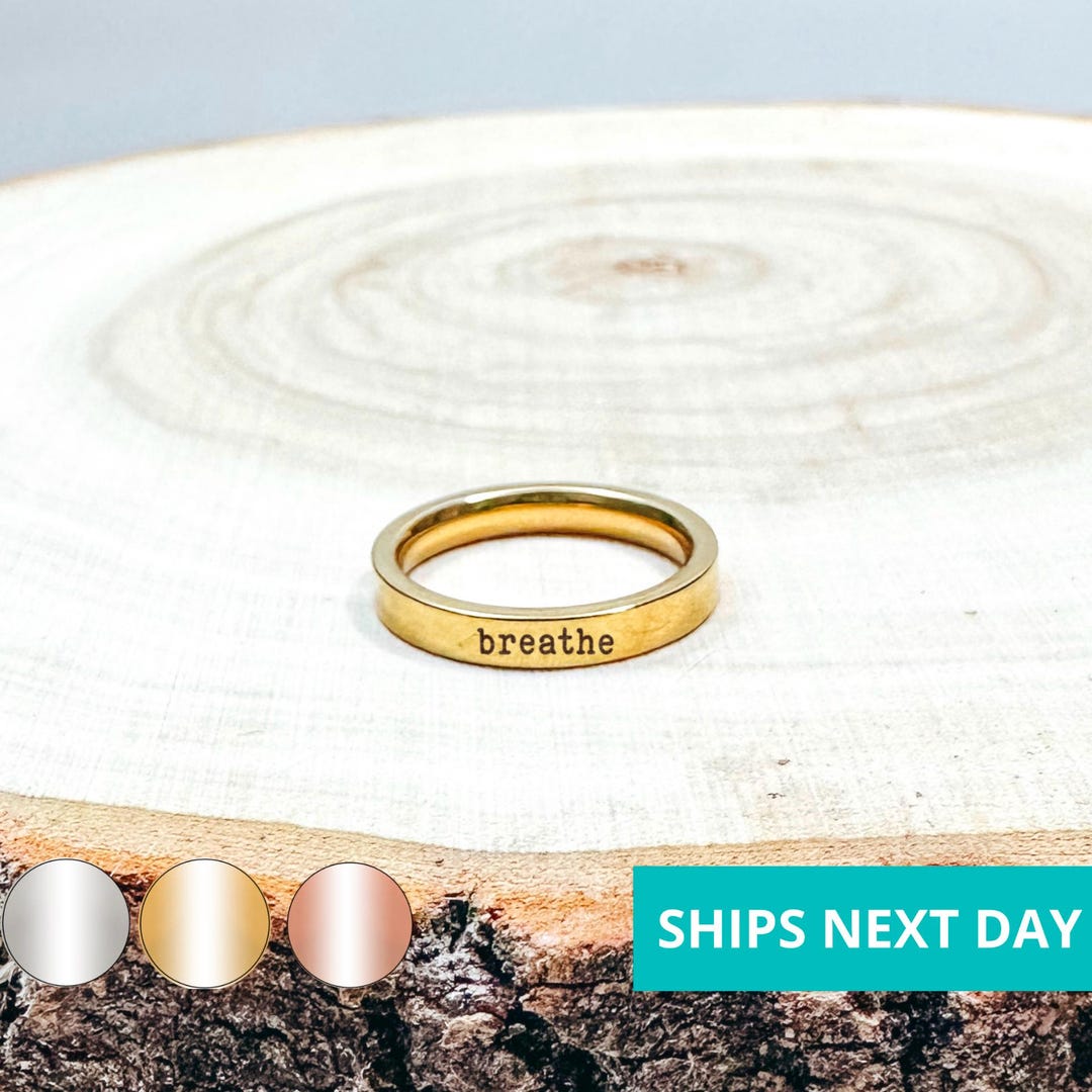 新品未使用】TIN BREATH Ring 15mm GOLD
