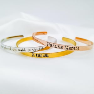 Custom Gold Cuff Bracelet Personalized Jewelry 14k Gold Bracelet Dainty Gold Bracelet Engraved Bracelet Custom Bracelet Name Bracelet