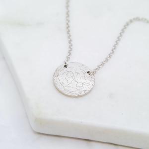 Collana con mappa stellare personalizzata, collana in oro 14k, gioielli personalizzati, collana delicata, collana personalizzata, collana incisa, collana personalizzata