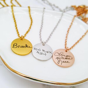 Handschrift ketting aangepaste ketting handschrift sieraden naam ketting gepersonaliseerde sieraden aangepaste portret sierlijke ketting foto ketting