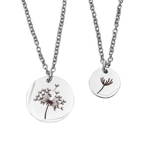 Dandelion Mommy & Me Necklace Set 14k Gold Plated Stainless Steel Mother Daughter Necklace Handmade Jewelry Made in USA image 7