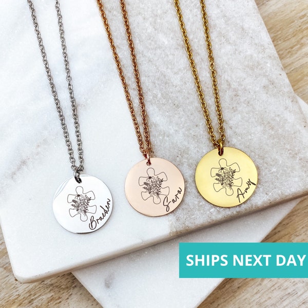 Autism Necklace Etsy