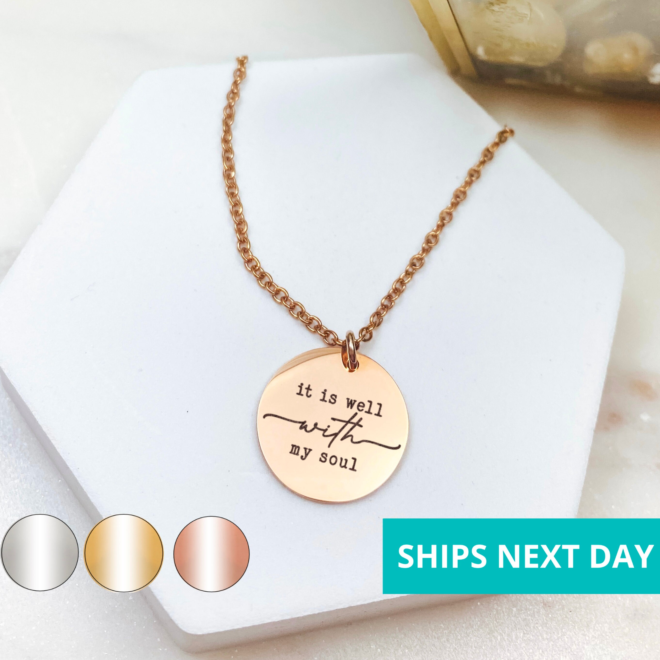 It is well with my soul necklace deals