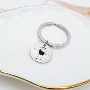 Custom Kids Drawing Keychain Photo Keychain Memorial Gift Custom Portrait Key Chain Remembrance Gift Handmade Jewelry Personalized Jewelry