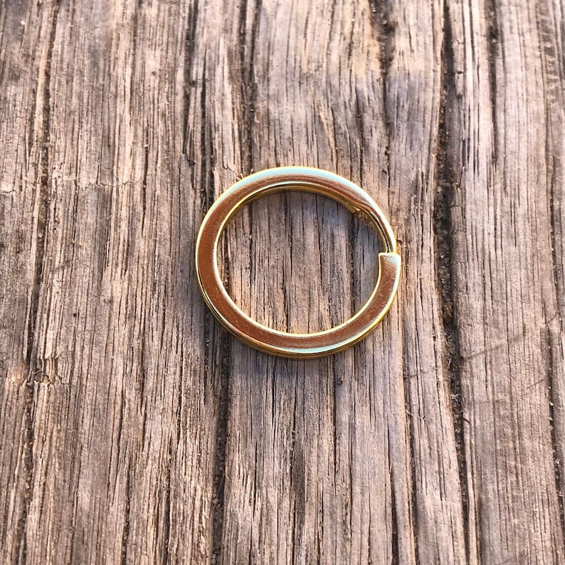 25mm Diameter Gold Tone 1 Gold Key Ring AB32 Key Chains