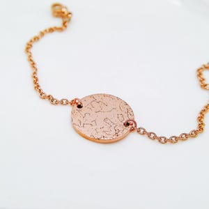 Bracciale con mappa stellare personalizzata Bracciale in oro 14k Bracciale in oro delicato Gioielli personalizzati Bracciale delicato Bracciale inciso Bracciale personalizzato
