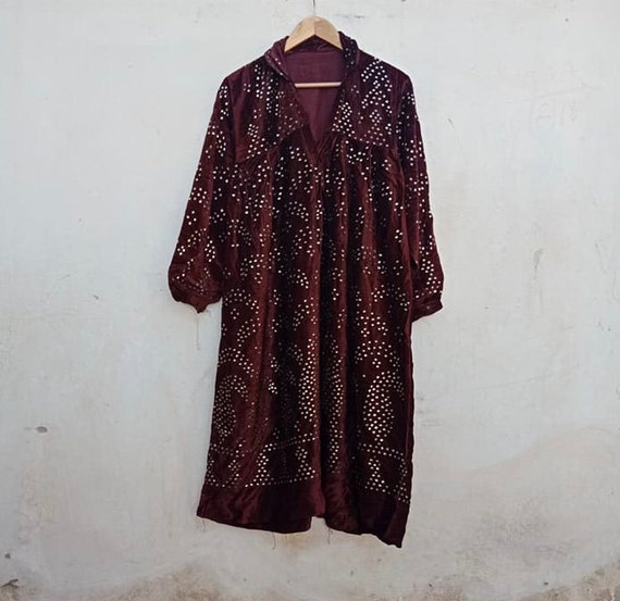 Vintage Tajikistan dress, velvet, kuchi, rock, Stu