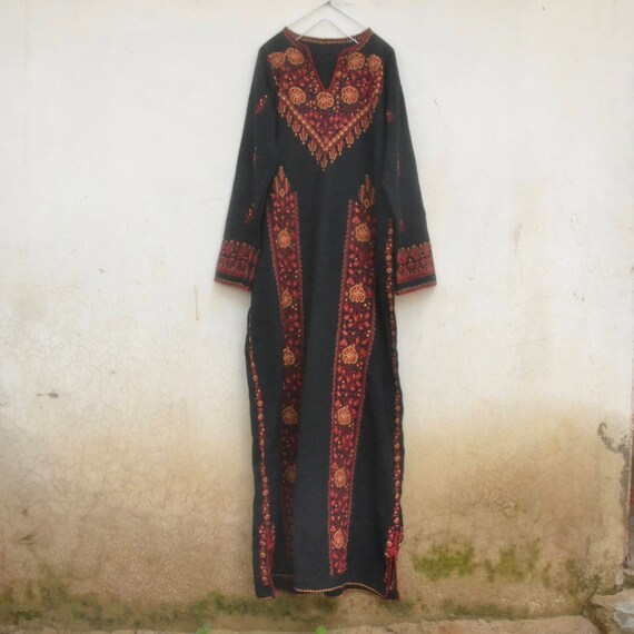Palestinian vintage dress, bedouin, boho, gypsy, a