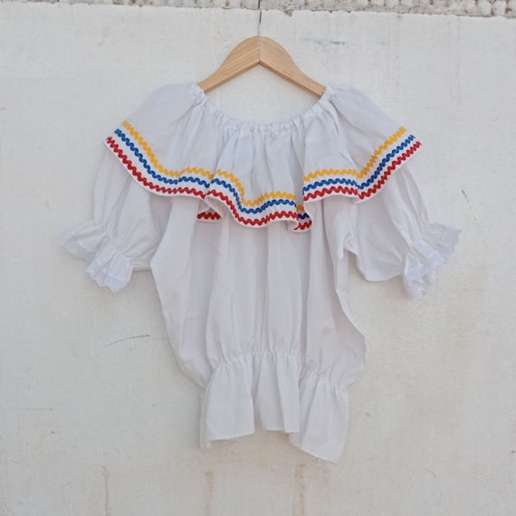 Vintage frill blouses, unique vintage, guather tun