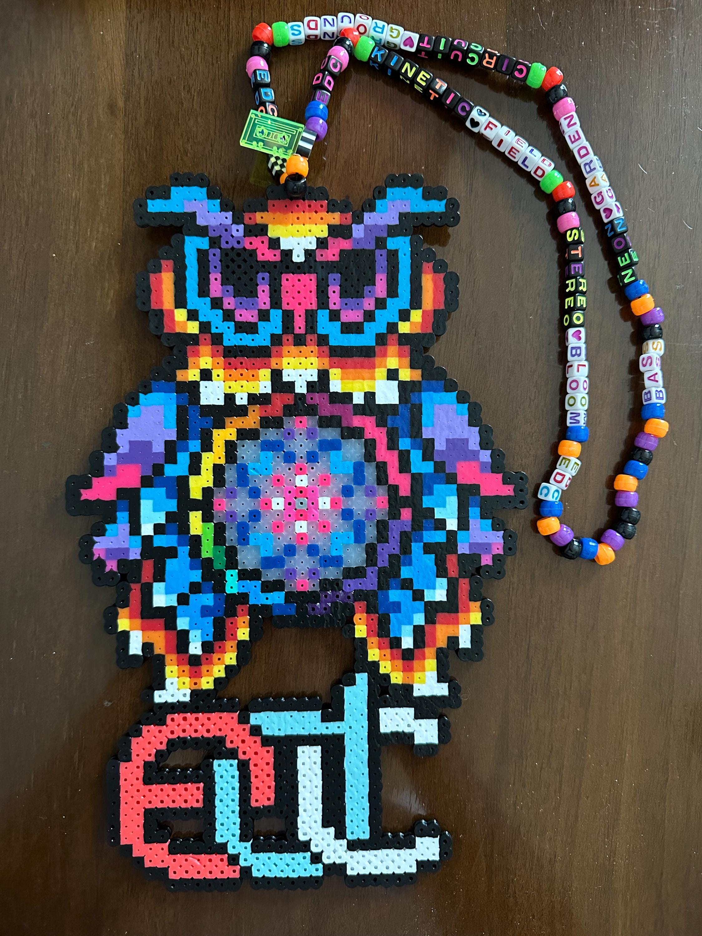 EDC Owl Perler | Electric Daisy Perler | Owl Perler | EDCO | EDCLV | Kandi Perler | Kandi | Trinkets