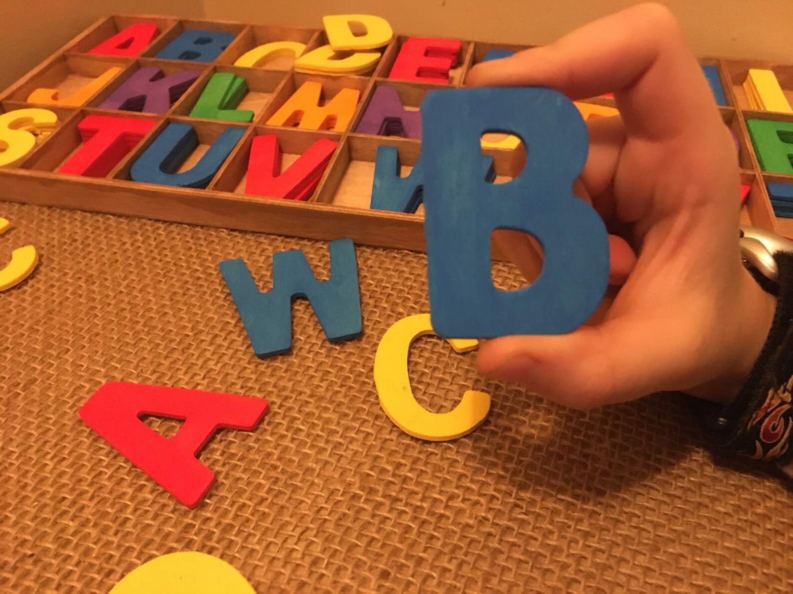 Alphabet Letter Tray ABC Sorting Letters Wooden ABC Cutouts Etsy