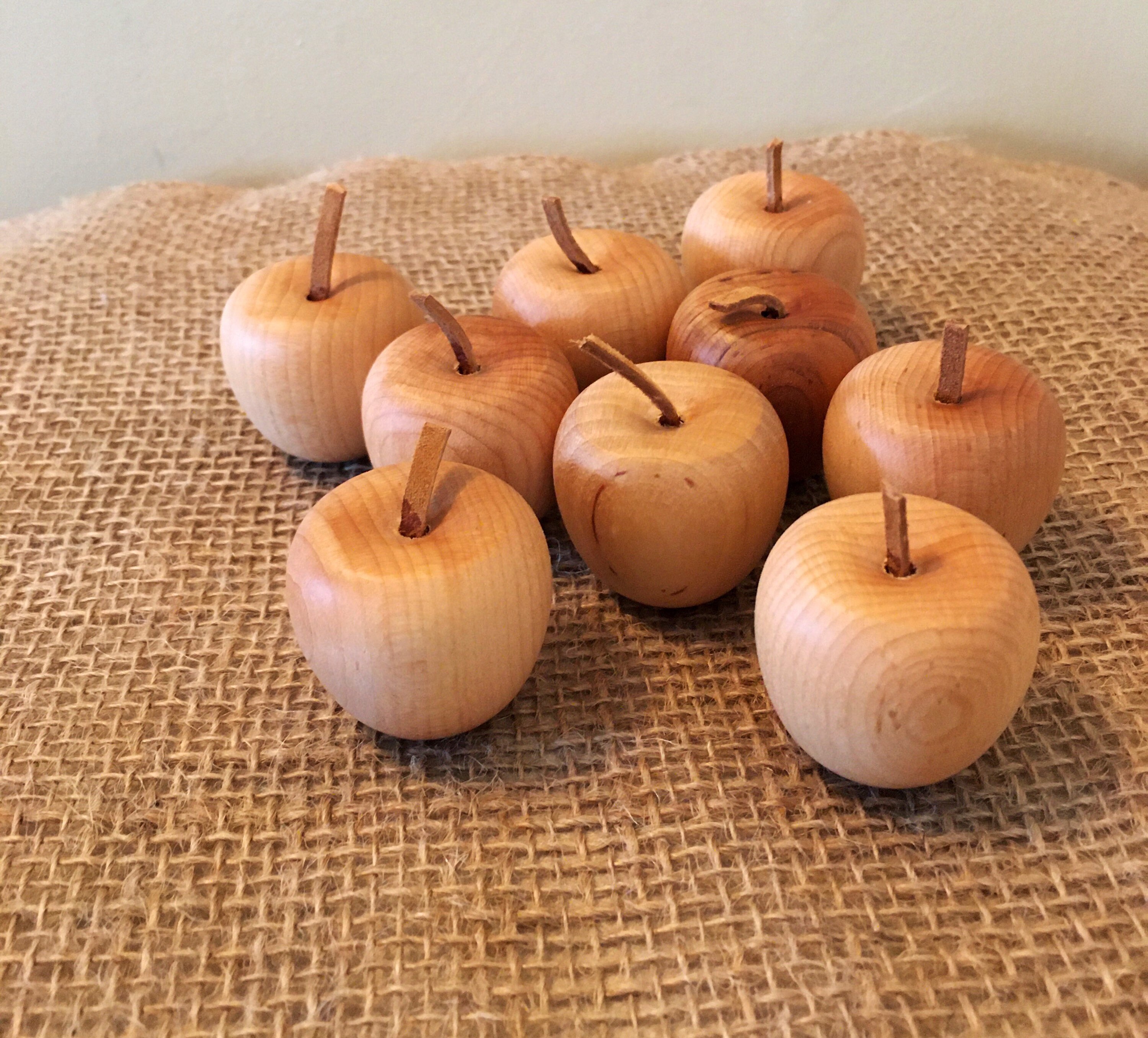 Manzanas de madera encimeras de manzana de madera natural | Etsy