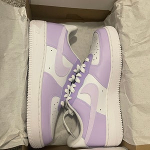 Lavender Multicolored Custom Nike Air Force 1/ Lavender Colorblock ...