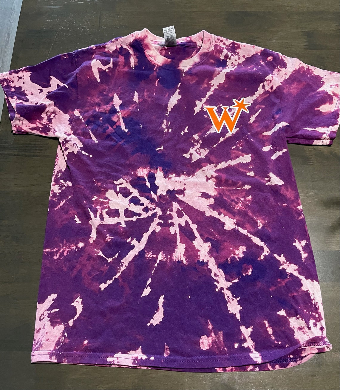 Mischief TShirt Purple Bleach Tie Dyed TShirt Bleach Tie Etsy