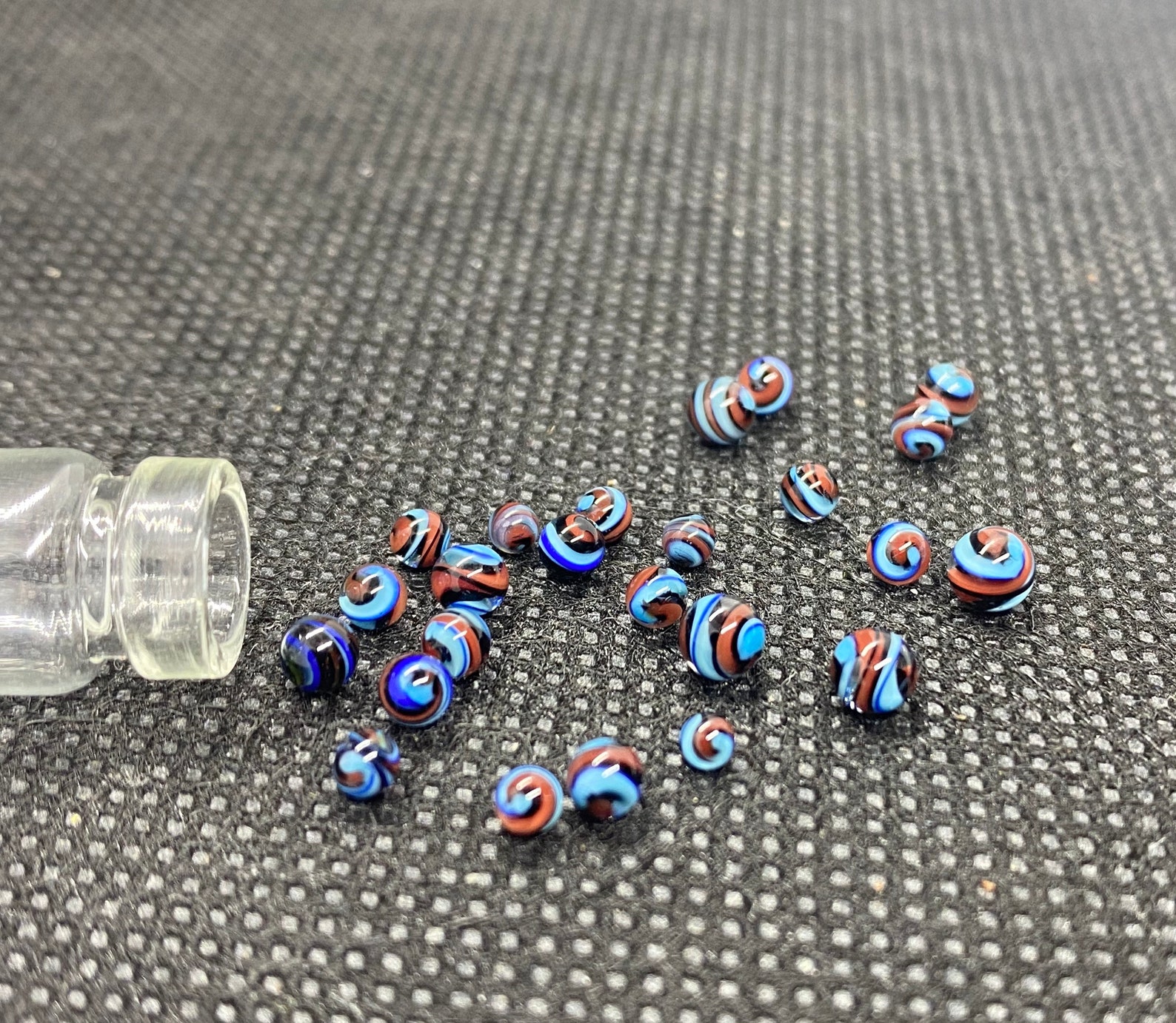 Red and Blue Glass Mini Micro Marbles World's Smallest Etsy