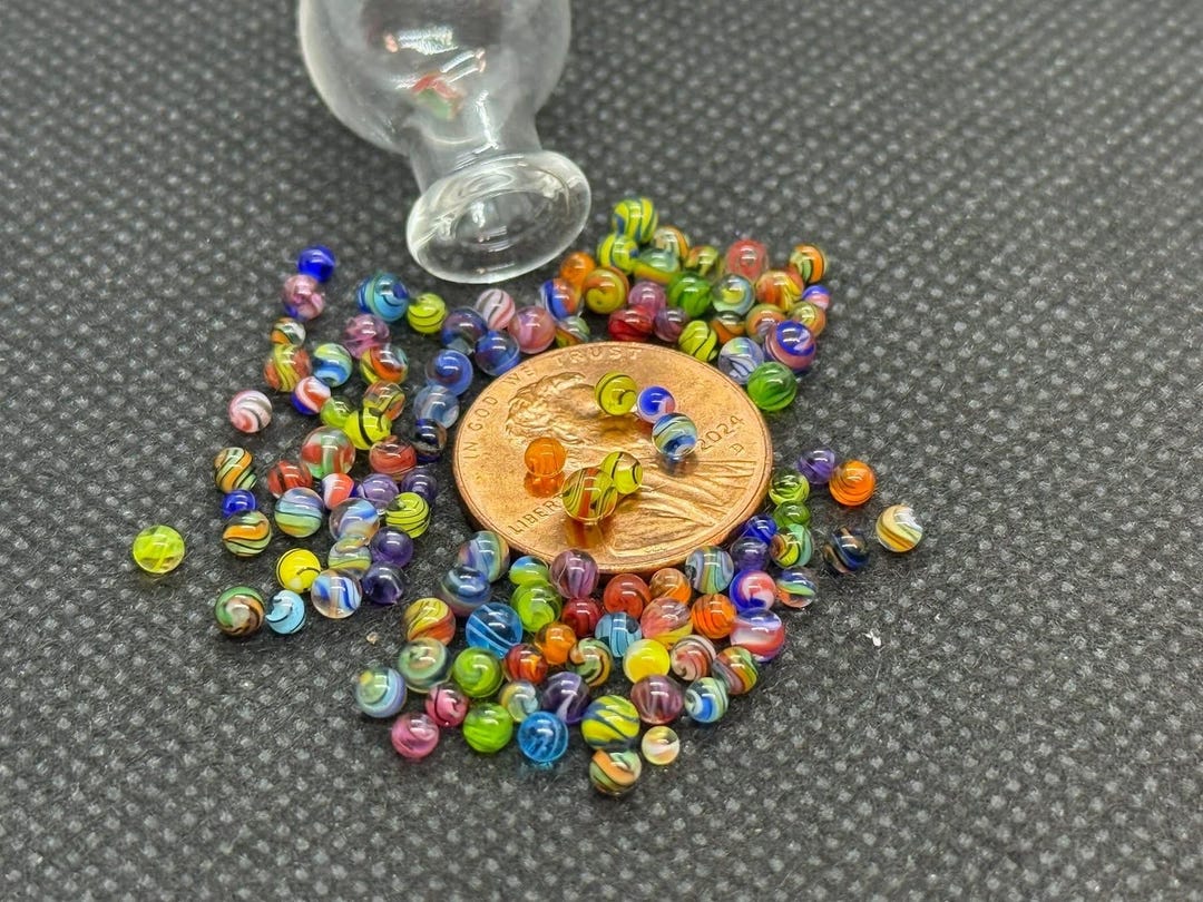 Miniature Extra Small Mixed Colors Mini Micro Marbles | Stuckenberg ...