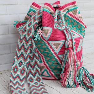 Mochila crochet pattern, crochet pattern, crochet pattern, wayuu, tapestry.