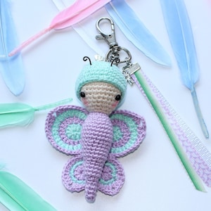 PDF pattern keychain butterfly