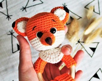 CROCHET PATTERN baby rattle Foxy