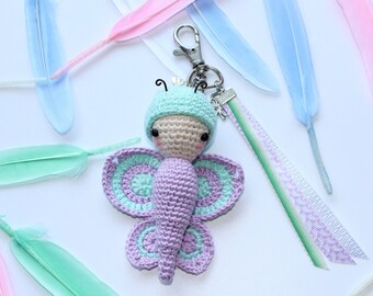 PDF pattern keychain butterfly