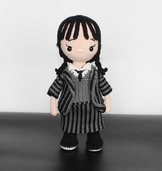 crochet wednesday dress Set 2 in 1: Wednesday Addams crochet pattern