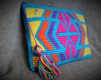 Mochila clutch crochet pattern, tapestry crochet pattern, mochila bag, mochila crochet pattern, crochet pattern pencil case