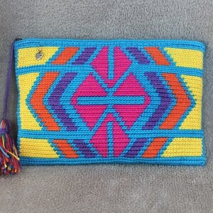 Mochila clutch crochet pattern, tapestry crochet pattern, mochila bag, mochila crochet pattern, crochet pattern pencil case image 3