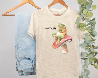 Camiseta de rana Cottage Core: camiseta de algodón hilado en anillos para mujer