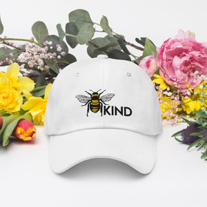 Embroidered Bee Kind Dad hat