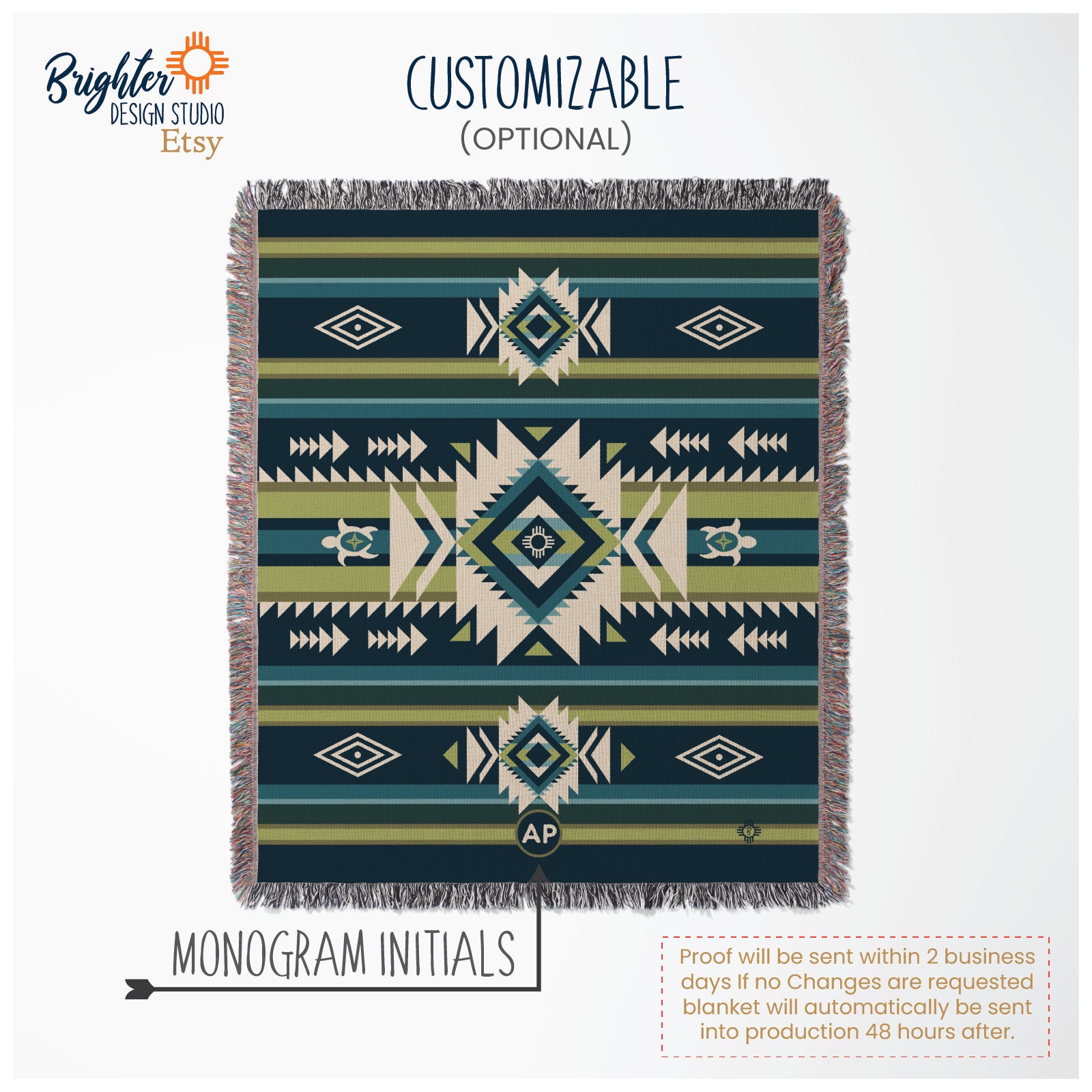 Personalized Native American Baby Blanket – Custom Name Swaddle Blanket 30x40 Inches, Baby Shower Gift