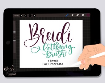 Procreate Brush / Breidi brush / Calligraphy / Digital Download / Handlettering / One brush / Brush pen / iPad lettering