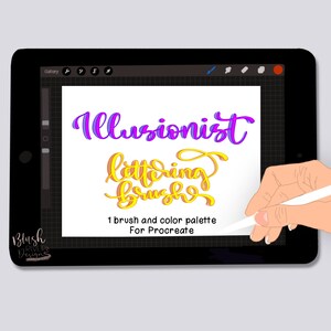Procreate Brush / Illusionist Lettering Brush / Single Brush / Procreate Tools / 3D brush / Script Brush