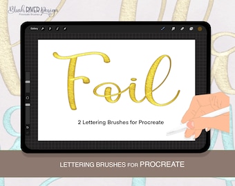 Procreate Pinsel / Folienpinsel / Lettering Pinsel / Kalligrafie Pinsel / GoldFolie / Rose Gold Folie / Digitaler Planer / Digital Journal