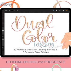 Procreate Brushes/Dual Color Brushes /Glitter Brushes/Lettering brushes/Modern Calligraphy/Sparkle Brush/3D Brushes