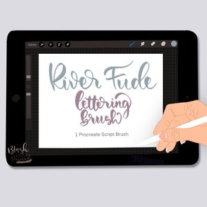 Pennello Procreate / Pennello Da Lettera River Fude / Download digitale / Calligraphy moderna / caratteri per iPad / Penna pennello