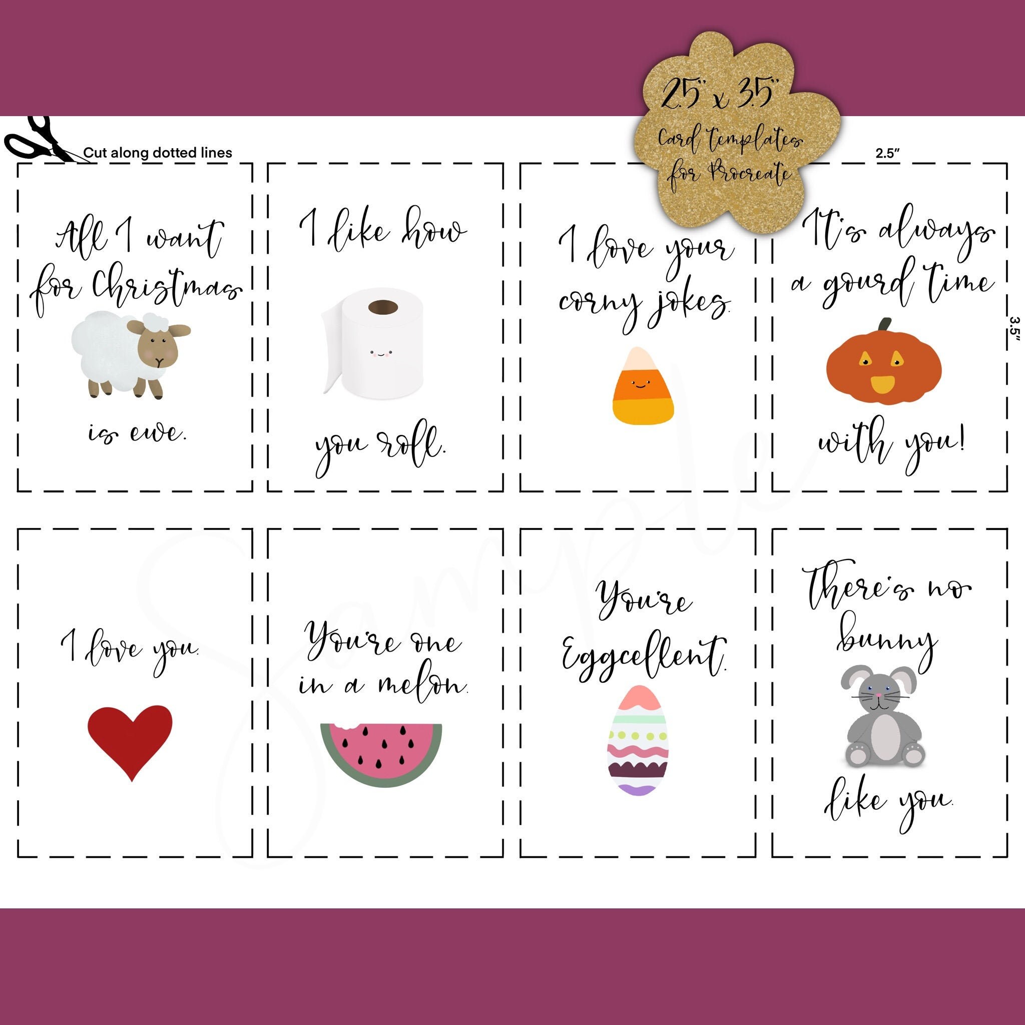 2 5 X 3 5 Card Templates For Procreate Canvas With Layers Etsy 2 5 X 3 5 Card Templates For Procreate Canvas With Layers Etsy
