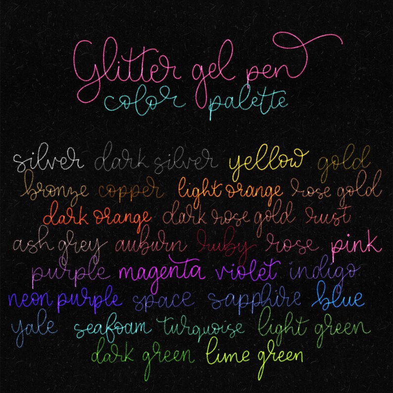 Procreate Brush / Glitter Gel Pen / Digital Download /ipad Etsy