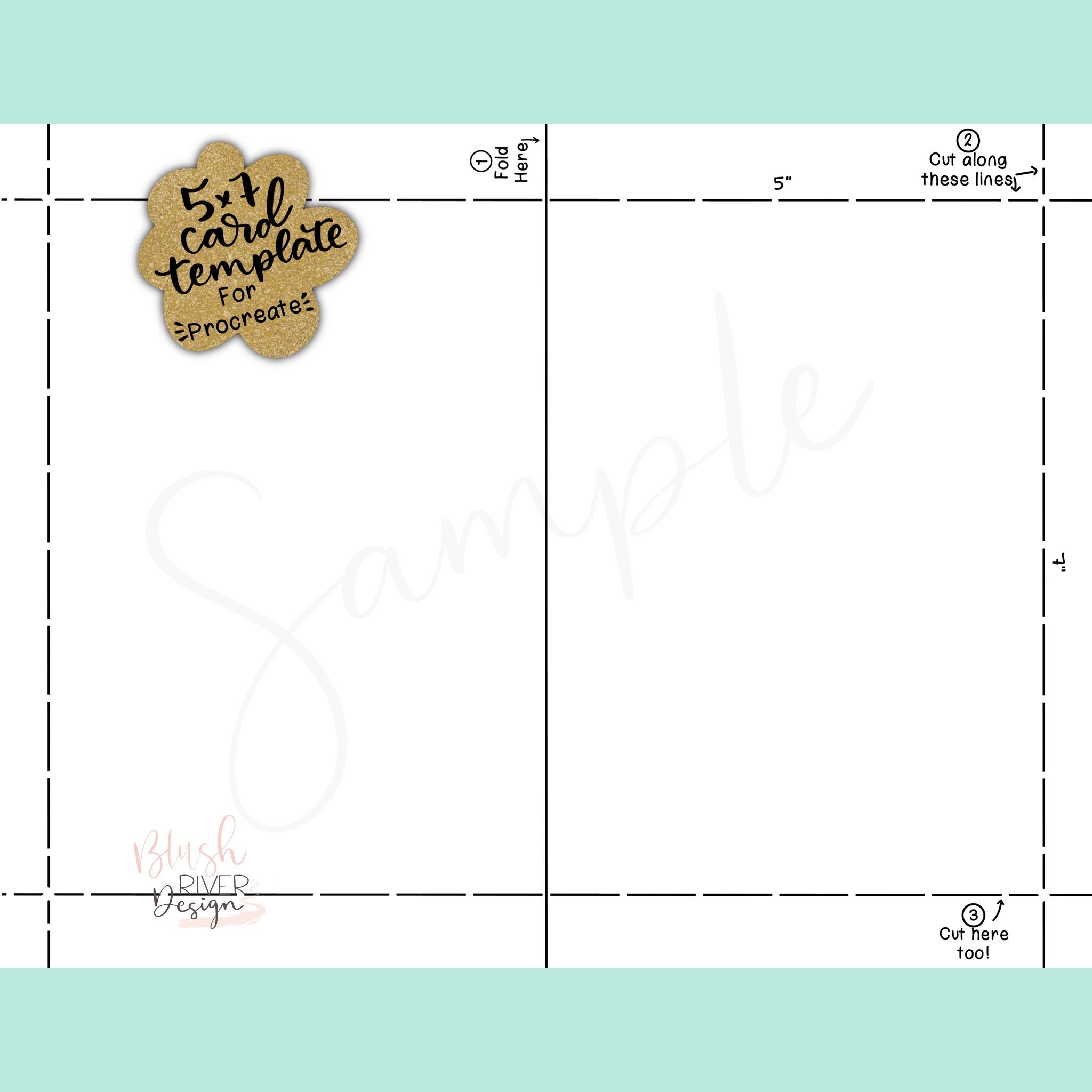 5x7 Greeting Card Template for Procreate / Canvas With Layers Etsy UK 5x7 Greeting Card Template for Procreate / Canvas With Layers Etsy UK